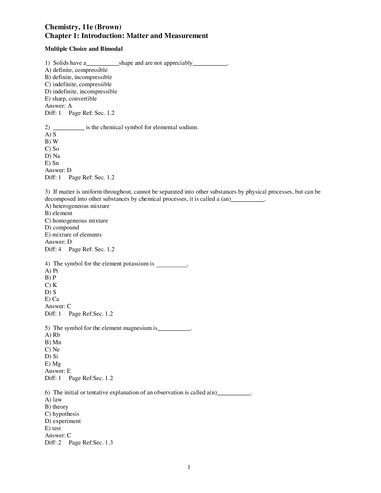 Preview image for Chemistry (The Central Science), Edition 11, Brown, LeMay, Bursten, Murphy, Woodward (completed all chapters_ answered and updated latest ) A+ help